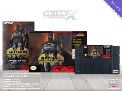 Batman Dark Knight Collection BTKC Super Nintendo Completo - coletanea Cartucho Preto