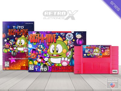 Bust-A-Move CUSTOM AYKE Super Nintendo Completo Cartucho Rosa Gliter