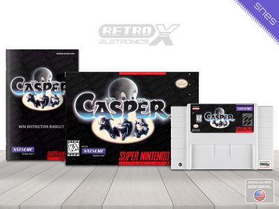 Casper AXCE Super Nintendo Completo Cartucho Branco