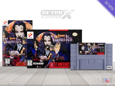 Castlevania Dracula X CUSTOM Vampire Kiss ADZE Super Nintendo Completo - port pal para ntsc