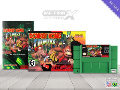 Donkey Kong Country 1 PLAYTRONIC Super Nintendo Completo Cartucho Verde