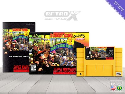 Donkey Kong Country 2 ADNE Super Nintendo Completo Cartucho Amarelo