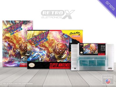 F-Zero Deluxe FZD1 Super Nintendo Completo Cartucho Translucido port satellaview