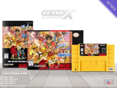 Final Fight Complete 1 FFC Super Nintendo Completo - coletanea Cartucho Amarelo