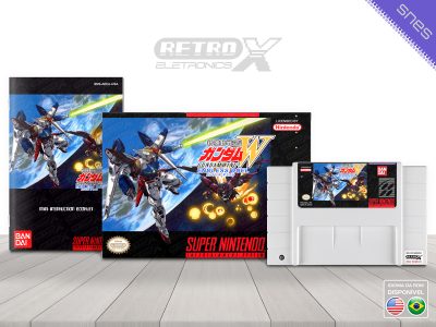 Gundam Wing Endless Duel AEDJ CUSTOM Super Nintendo Completo Cartucho Branco