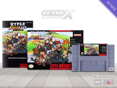 Hyper Street Kart MK HACK Super Nintendo Completo - hack chip especial