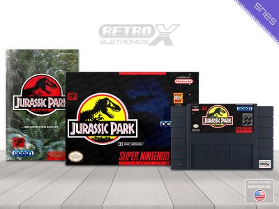 Jurassic Park 1 J8 Super Nintendo Completo Cartucho Preto