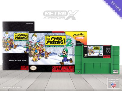 Mario is Missing 2 Luigi New Adventure MU2 Super Nintendo Completo - hack Cartucho Verde