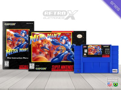 Mega Man 7 A7RE Super Nintendo Completo Cartucho Azul