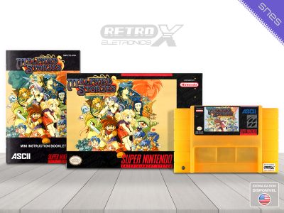 Melfand Stories Y2 Super Nintendo Completo Cartucho Laranja Semi Translucido