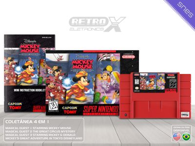 Mickey Mouse Collection MC Super Nintendo Completo - coletanea Cartucho Vermelho x