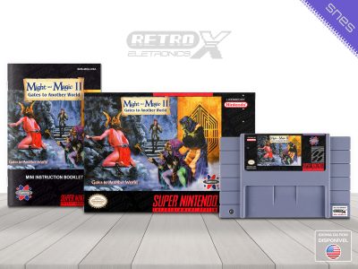 Might and Magic 2 Gates of Another World MG2 Super Nintendo Completo