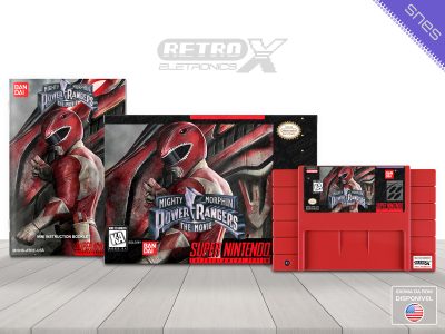 Mighty Morphin Power Rangers The Movie A2RE Super Nintendo 01 VERMELHO Completo - especial Cartucho Vermelho