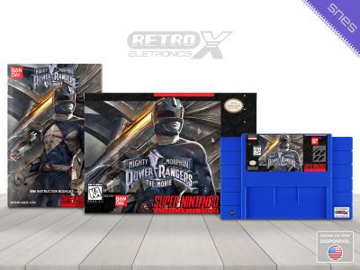 Mighty Morphin Power Rangers The Movie A2RE Super Nintendo 03 AZUL Completo - especial Cartucho Azul