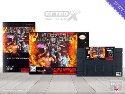 Mortal Kombat 3 Ultimate Deluxe Super Nintendo Completo - hack Cartucho Preto