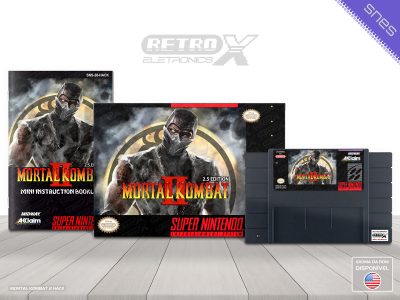 Mortal Kombat II 2.5 Edition Super Nintendo Completo - hack Cartucho Preto