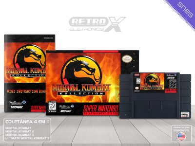 Mortal Kombat Kollection MKK Super Nintendo Completo - coletanea Cartucho Preto