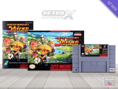 Mystery Dungeon Shiren the Wanderer (Fushigi no Dungeon 2 - Fuurai no Shiren) AXXE Super Nintendo Completo - Hirom 256k