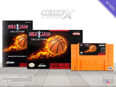 NBA JAM Collection NBJ Super Nintendo Completo - coletanea Cartucho Laranja