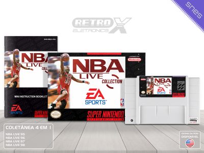 NBA Live Collection NBAC Super Nintendo Completo - coletanea Cartucho Branco