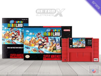 New Super Mario Land BMLJ BR Super Nintendo Completo Cartucho Vermelho - bootleg