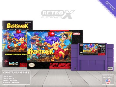 Prehistorik Paleolithic Collection PPC Super Nintendo Completo - coletanea Cartucho Roxo