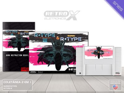 R-Type Collection RetroBit Super Nintendo Completo - especial coletanea Cartucho Branco