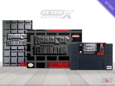 Robocop Versus Terminator VR Super Nintendo Completo Cartucho Preto