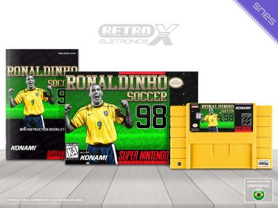 Ronaldinho Soccer 98 HACK Super Nintendo Completo - hack Cartucho Amarelo