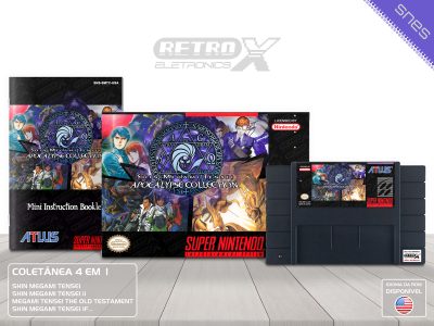 Shin Megami Tensei Apocalypse Collection SMTC Super Nintendo Completo - coletanea Cartucho Preto