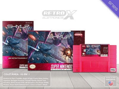 Shmups Collection Vol 2 SHC2 Super Nintendo ESPECIAL VERMELHO Completo - coletanea especial Cartucho Rosa Gliter