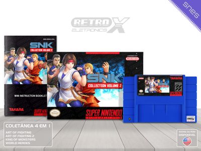 Snk Collection Volume 2 SNK2 Super Nintendo Completo - coletanea Cartucho Azul