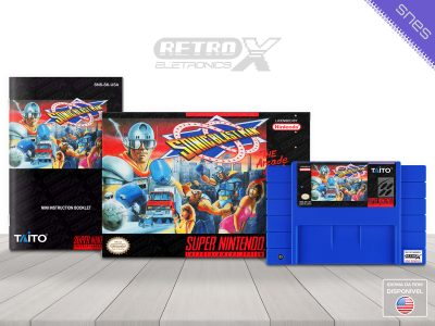 Sonic Blast Man 1 SK Super Nintendo Completo Cartucho Azul