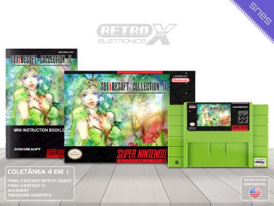 Squaresoft Collection 2 SSC2 Super Nintendo Completo - coletanea Cartucho Verde Claro