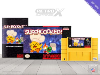 Super Cooked! SCK Super Nintendo Completo - homebrew Cartucho Amarelo