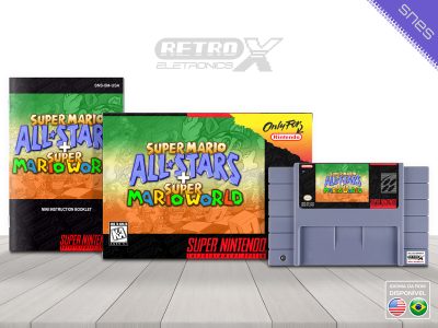 Super Mario All-Stars + Super Mario World CUSTOM Super Nintendo Completo