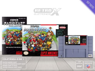 Super Mario Kart Course Collection SMKC Super Nintendo Completo - coletanea chip especial