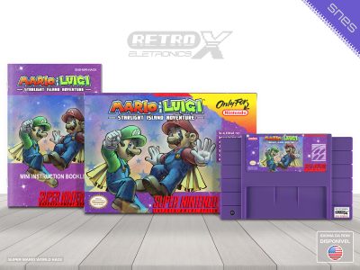 Super Mario & Luigi Starlight Island Adventure HACK Super Nintendo Completo - hack Cartucho Roxo
