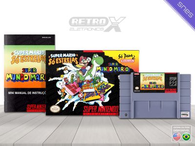 Super Mario Só Estrelas + Mundo Mario M5 Super Nintendo Completo