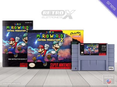 Super Mario Workd Central Production 2 SMP2 Super Nintendo Completo - hack