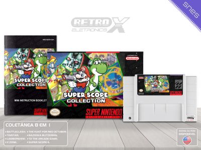 Super Scope Collection SSC6 Super Nintendo Completo - coletanea Cartucho Branco