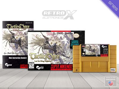 Tactics Ogre AO7E Super Nintendo Completo Cartucho Dourado