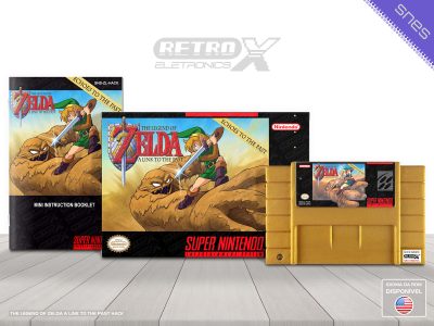 The Legend of Zelda A Link To The Past Echoes To The Past HACK Super Nintendo Completo Cartucho Dourado