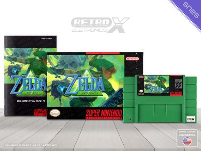 The Legend of Zelda Lyra Island HACK Super Nintendo Completo - hack Cartucho Verde
