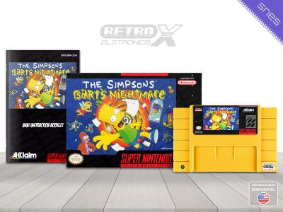 The Simpsons Barts Nightmare BN Super Nintendo Completo Cartucho Amarelo