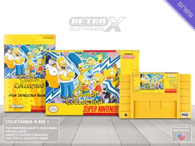 The Simpsons Collection AMARELO TSPC Super Nintendo Completo - coletanea Cartucho Amarelo