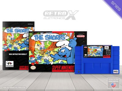 The Smurfs 8R Super Nintendo Completo - port pal para ntsc - não compativel com console baby cartucho azul