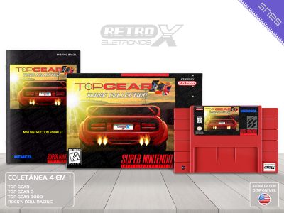 Top Gear Turbo Collection TGC Super Nintendo Completo - coletanea Cartucho Vermelho