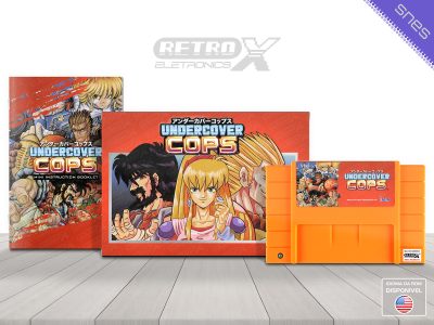 Undercover Cops Retro-Bit Super Nintendo Completo - especial Cartucho Laranja