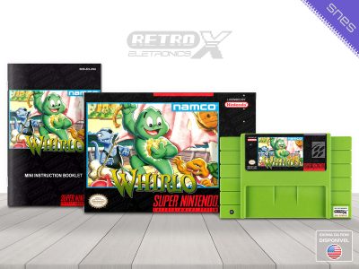 Whirlo SH Super Nintendo Completo Cartucho Verde Claro
